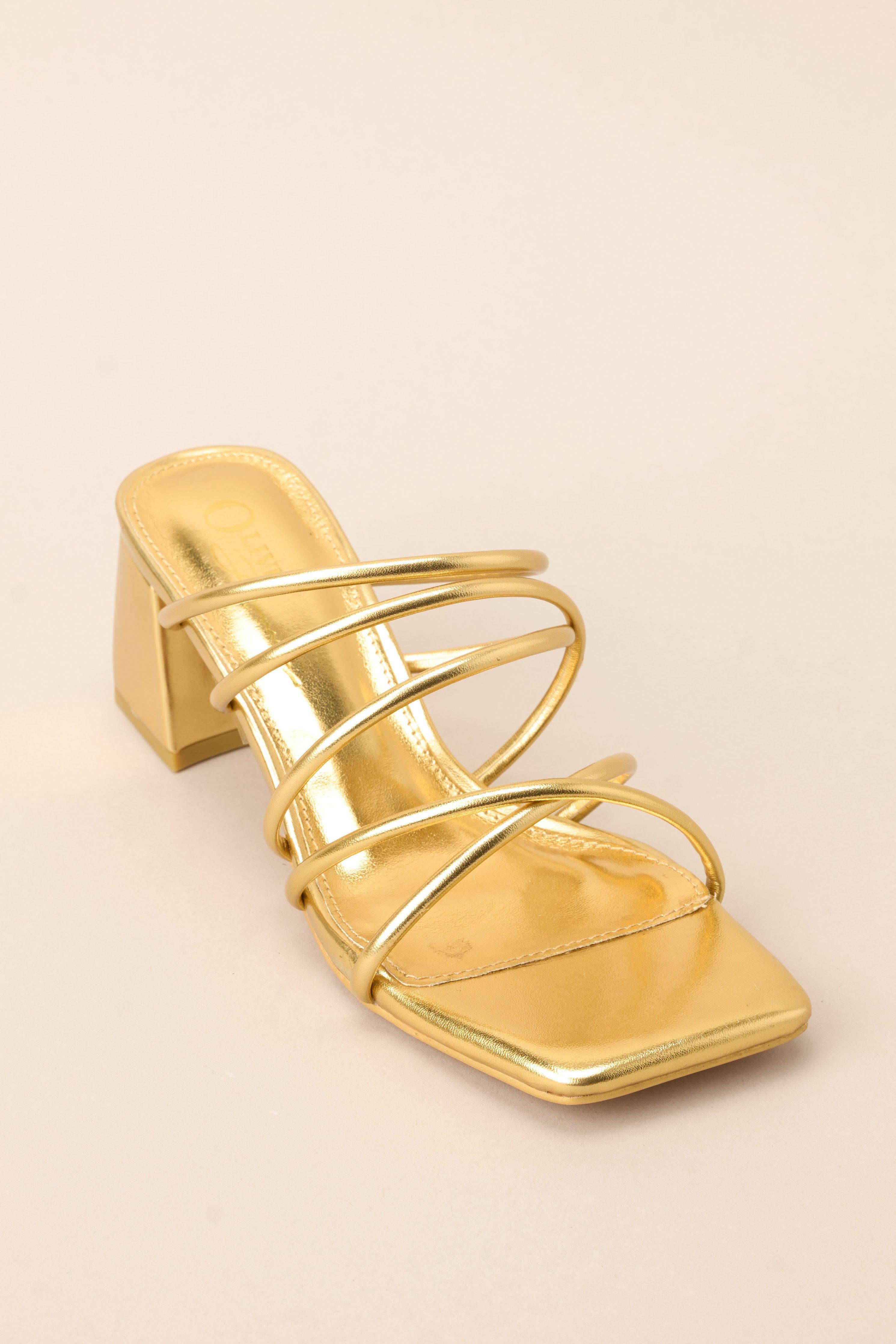 Time To Move On Gold Heels Product Image