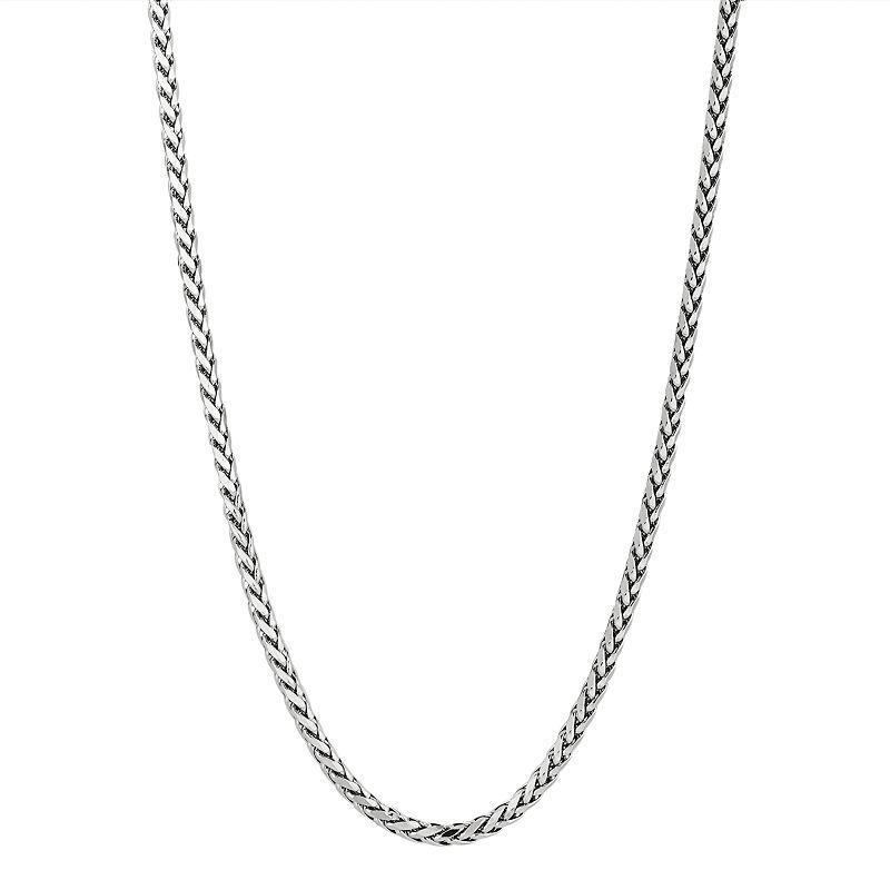 Sterling Silver Wheat Chain Necklace - 22-in. - Men, Men's, Size: 22" Product Image