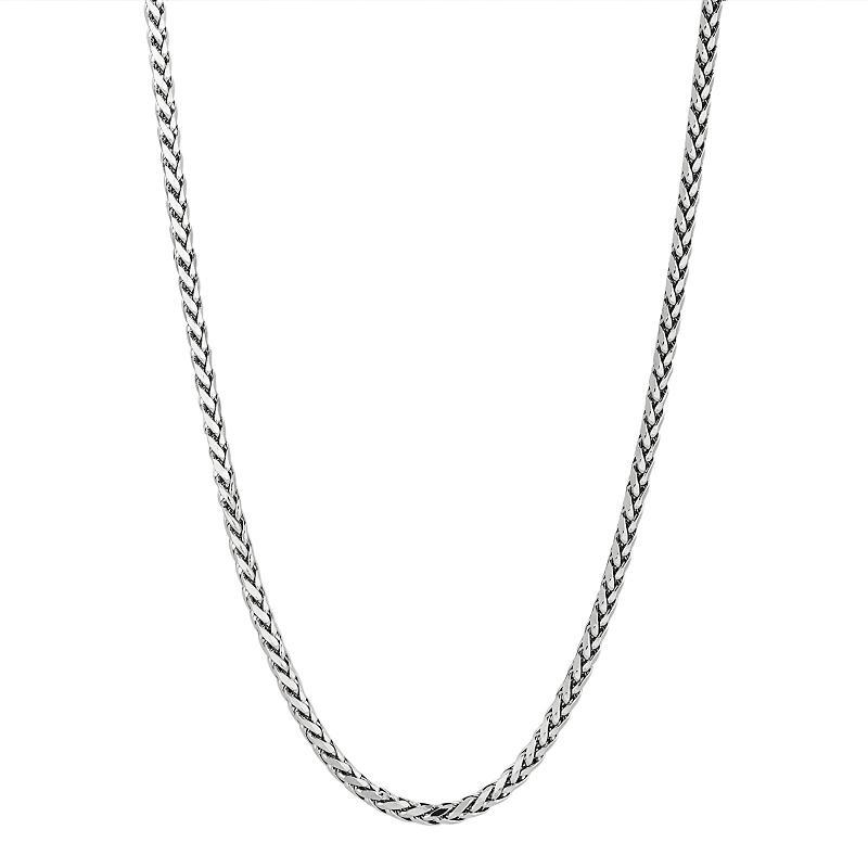 Sterling Silver Wheat Chain Necklace - 22-in. - Men, Men's, Size: 22" Product Image