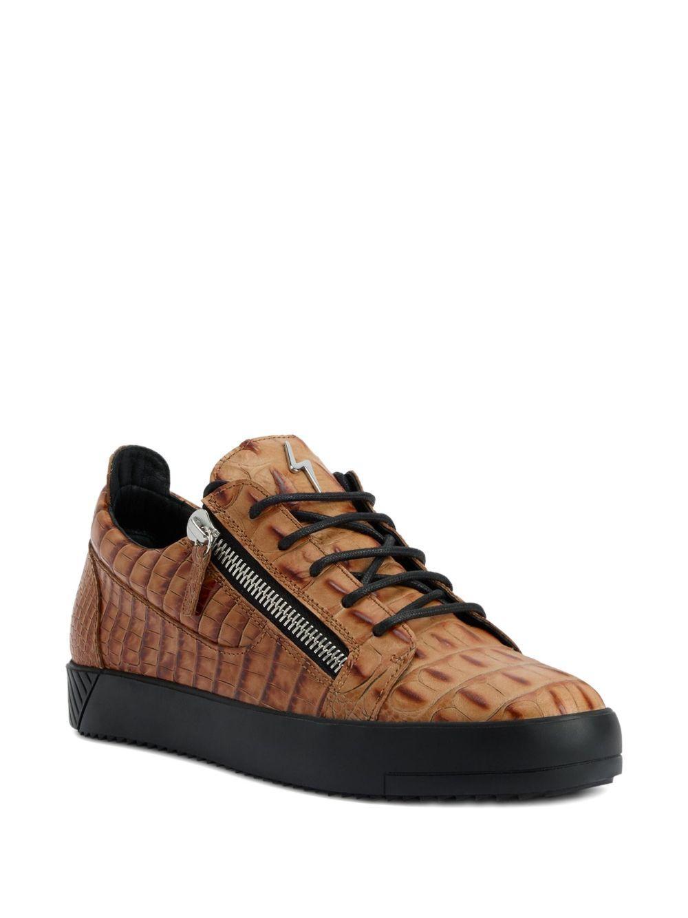 Frankie crocodile-effect sneakers Product Image