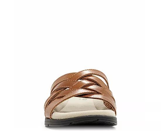 Eastland Hazel Women's Leather Slide Sandals, Size: 9, Light Blue Product Image