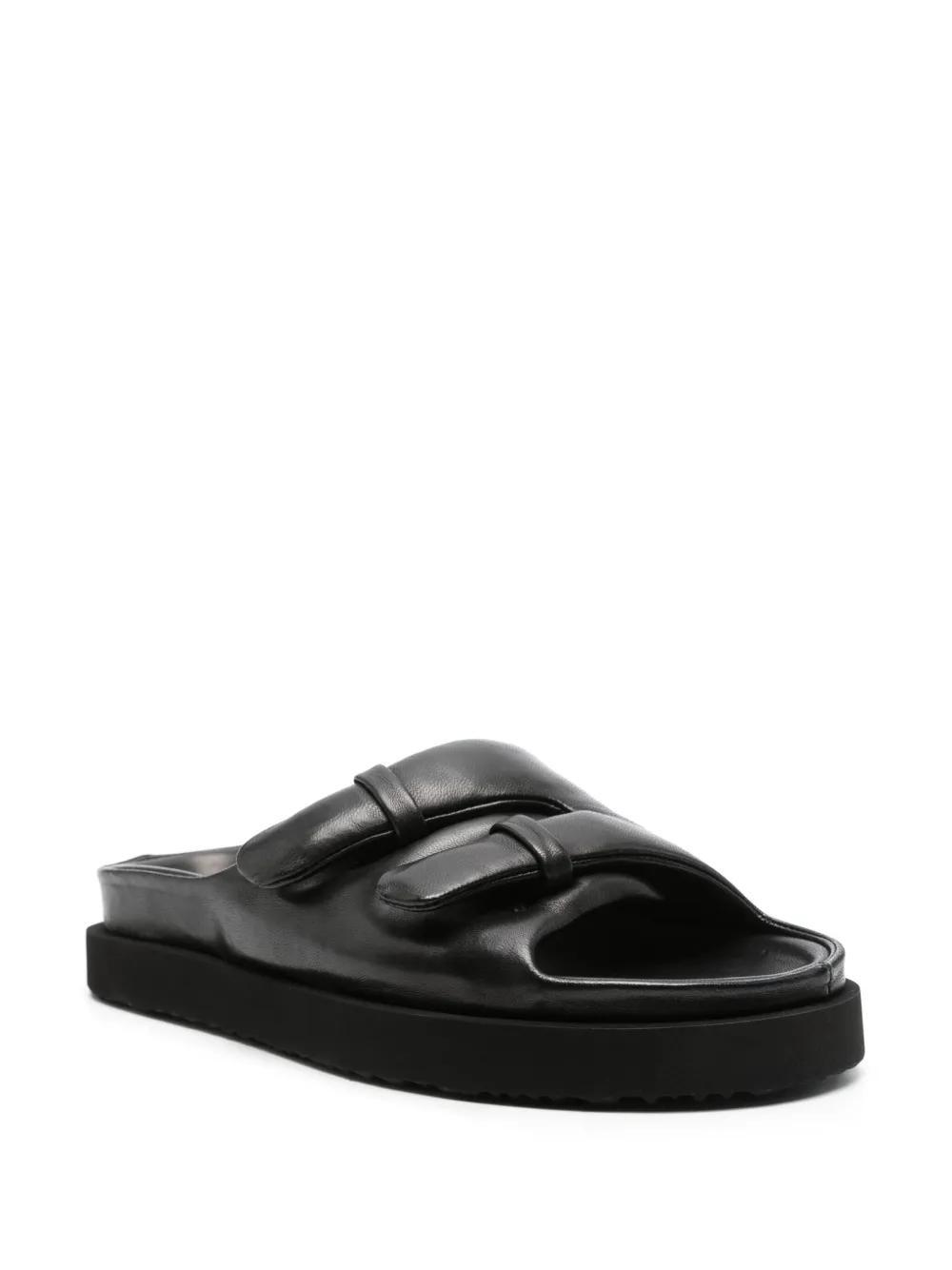 OFFICINE CREATIVE Chora Leather Slides In Black Product Image