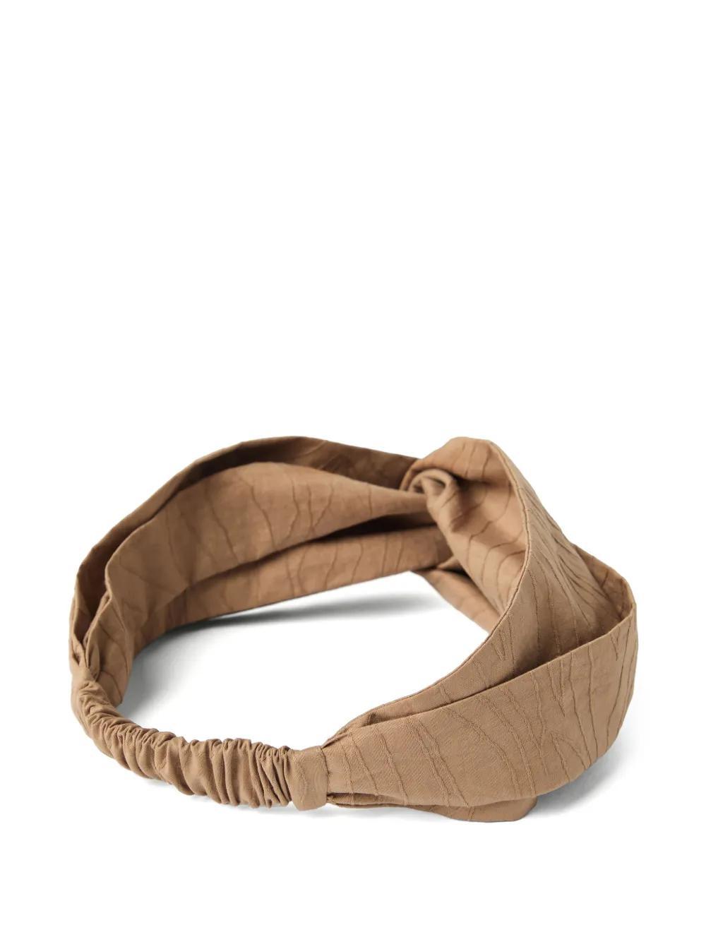 BRUNELLO CUCINELLI Haarreif Mit Jacquardmuster In Brown Product Image