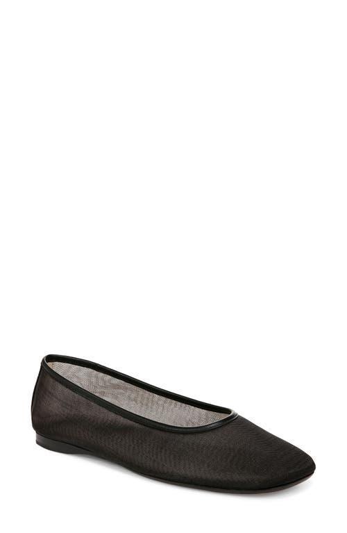 Womens Leather Square-Toe Ballet Flats Product Image