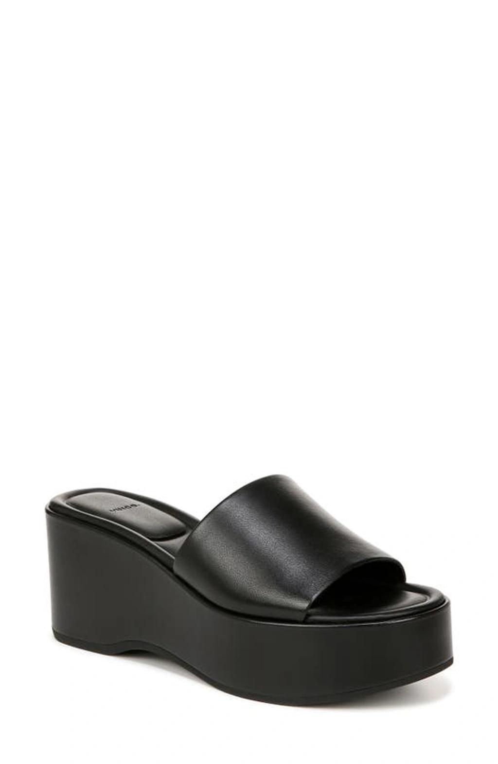 Vince Womens Polina Leather Platform Slide Sandals Product Image