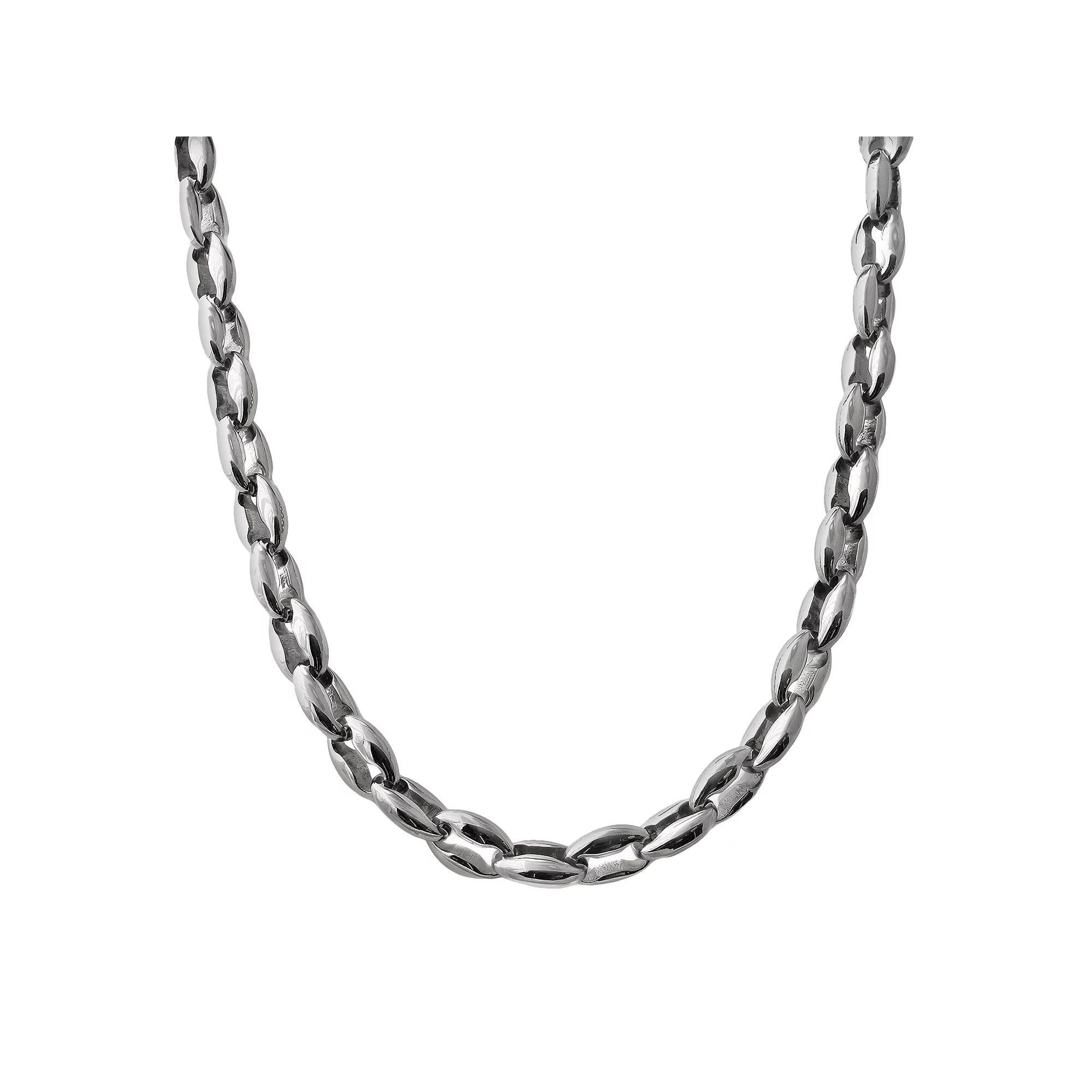 Stainless Steel Anchor Necklace - Men, Mens Grey Product Image