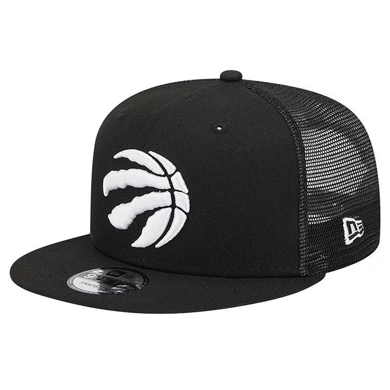 Mens New Era Black Toronto Raptors Evergreen 9FIFTY Trucker Snapback Hat Product Image