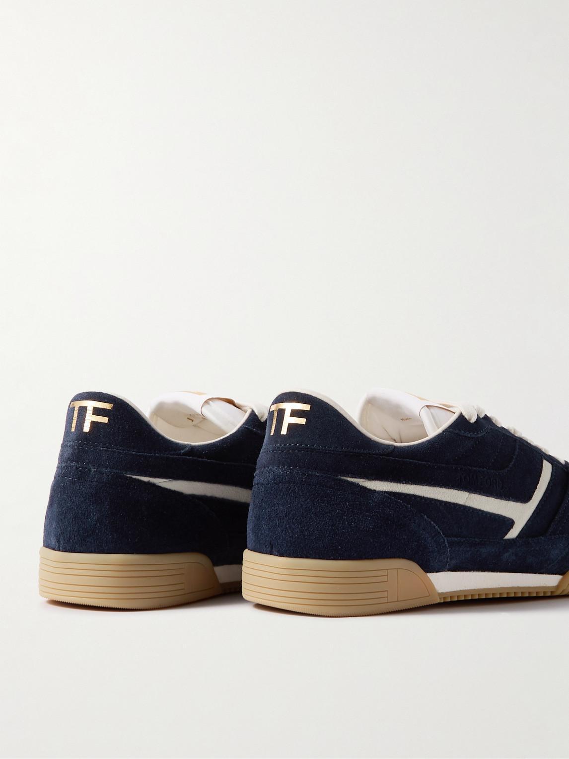 TOM FORD Jackson Suede Sneakers In Blue Product Image