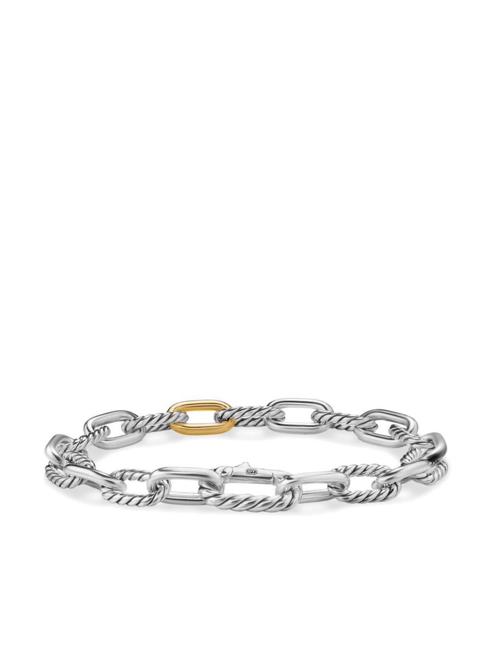 18kt yellow gold and sterling silver DY Madison® chain bracelet Product Image