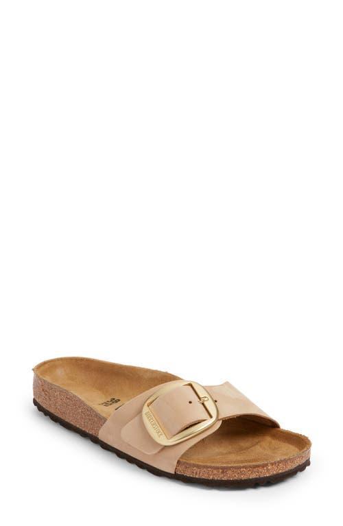 Birkenstock Womens Madrid Big Buckle Detail Oiled Leather Sandals Product Image