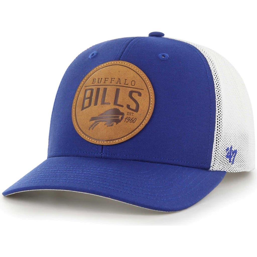 Men's '47 Royal Buffalo Bills Leather Head Flex Hat, Size: Large/XL, Blue Product Image