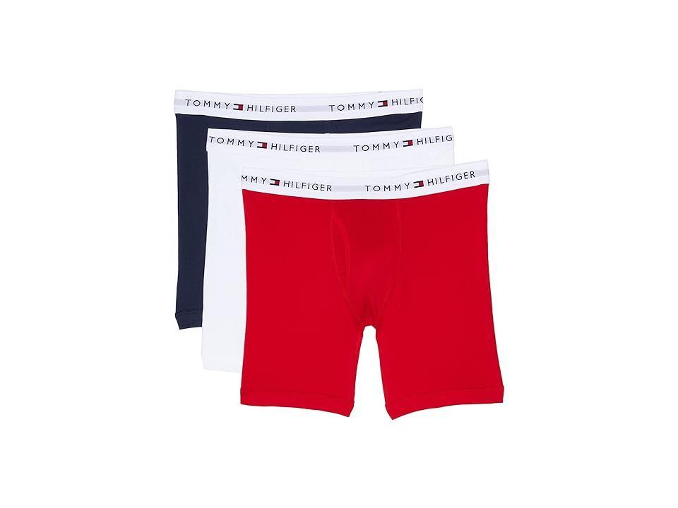Men's Tommy Hilfiger 3-pack Cotton Classic Boxer Briefs, Size: XL, Navy Gray Product Image