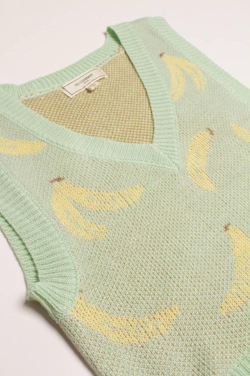 Green Bananas Sweater Vest Product Image