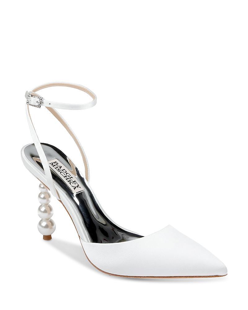 Indie Satin Ankle-Strap Cocktail Pumps Product Image