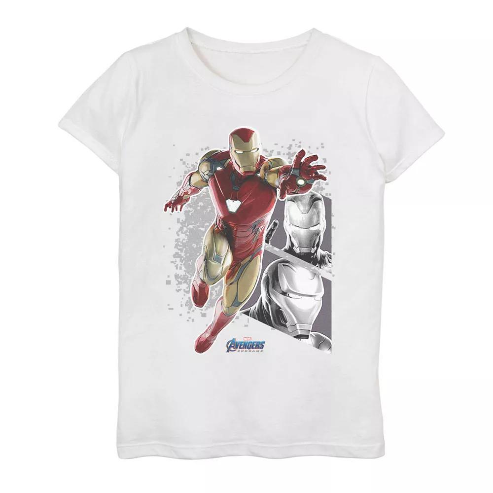 Girls 7-16 Marvel Avengers Endgame Iron Man Panels Tee, Girl's, Size: XL, White Product Image