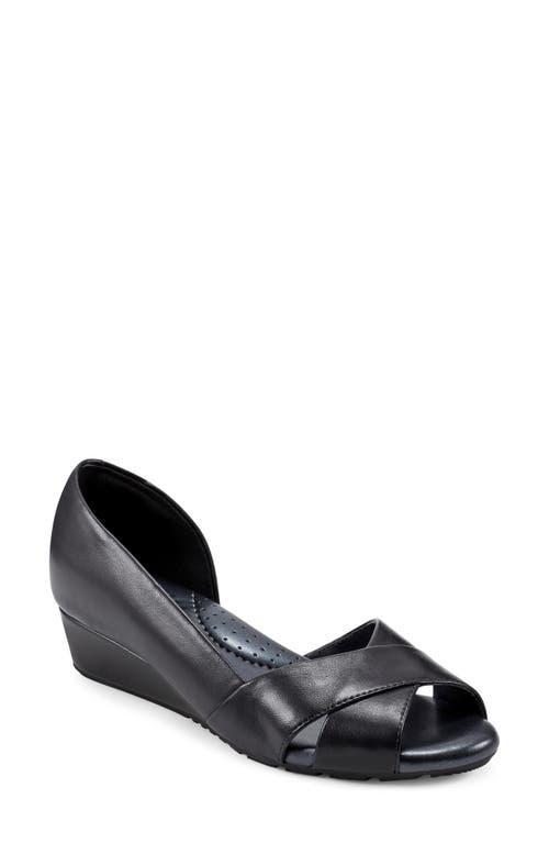 Easy Spirit Womens Bernie Open Toe Slip-On Dress Wedge Pumps Product Image