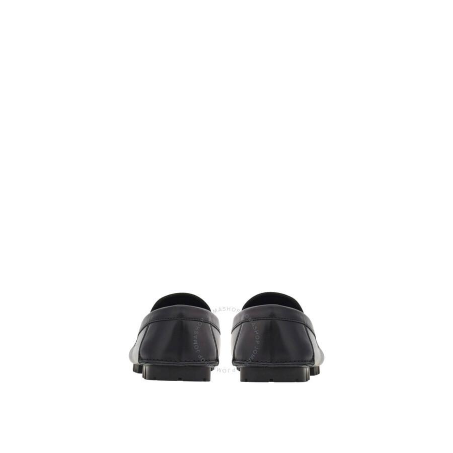 FERRAGAMO Driver Loafers With Gancini Ornament In Black Product Image