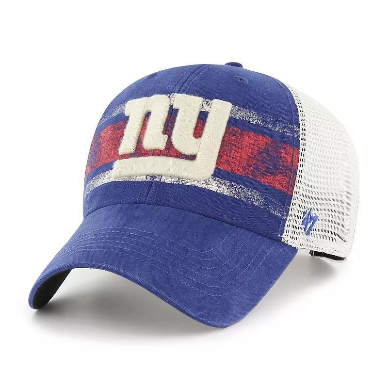 Men's '47 Royal/White New York Giants Interlude MVP Trucker Snapback Hat, Blue Product Image