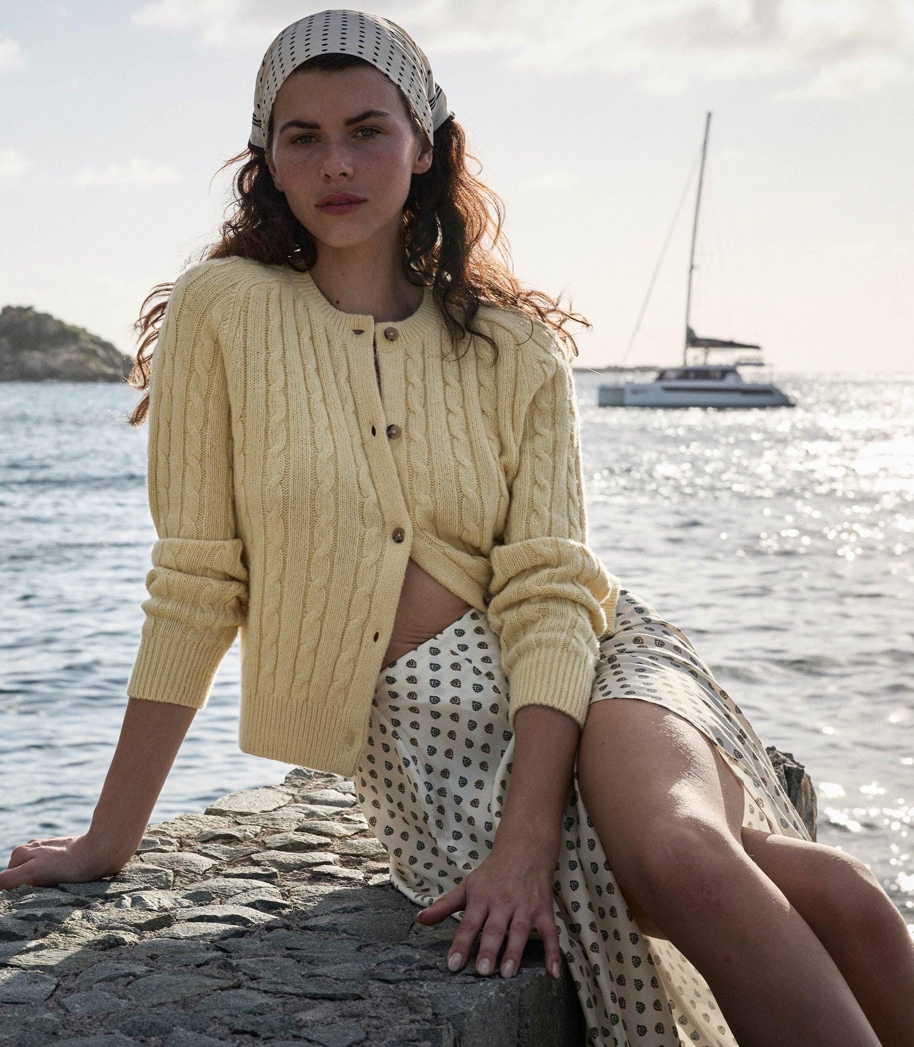 PENROSE CARDIGAN -- LEMON CHIFFON Product Image