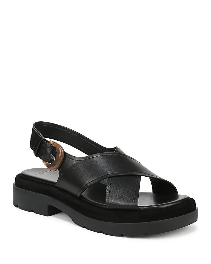 Vince Womens Helena Leather Flat Sandals Product Image