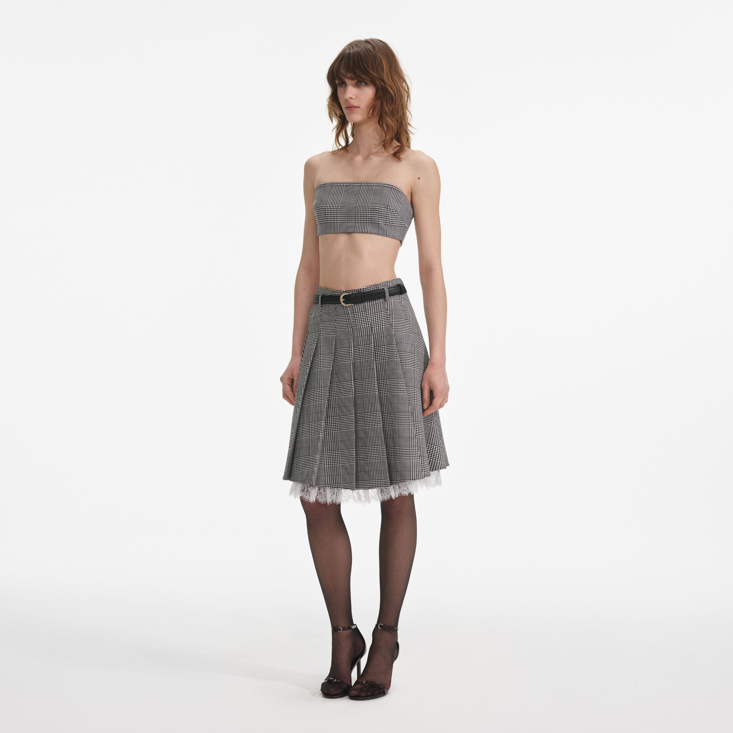 Prince Of Wales Check Bandeau Top Product Image