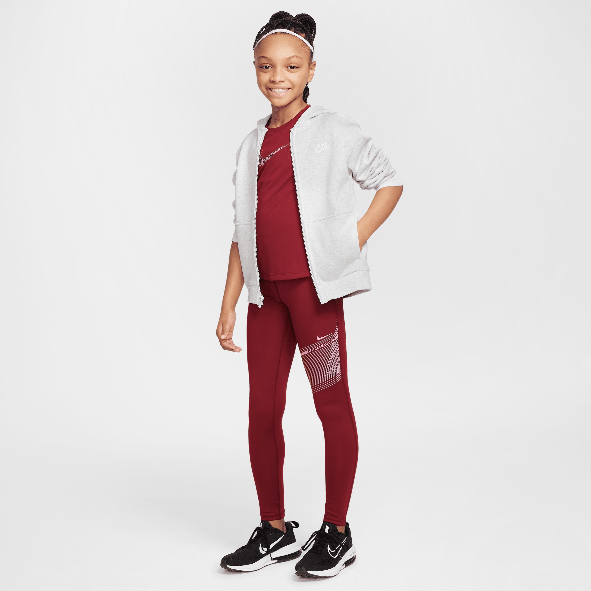 Women's Nike Pro Girls' Dri-FIT Mid-Rise Leggings Product Image