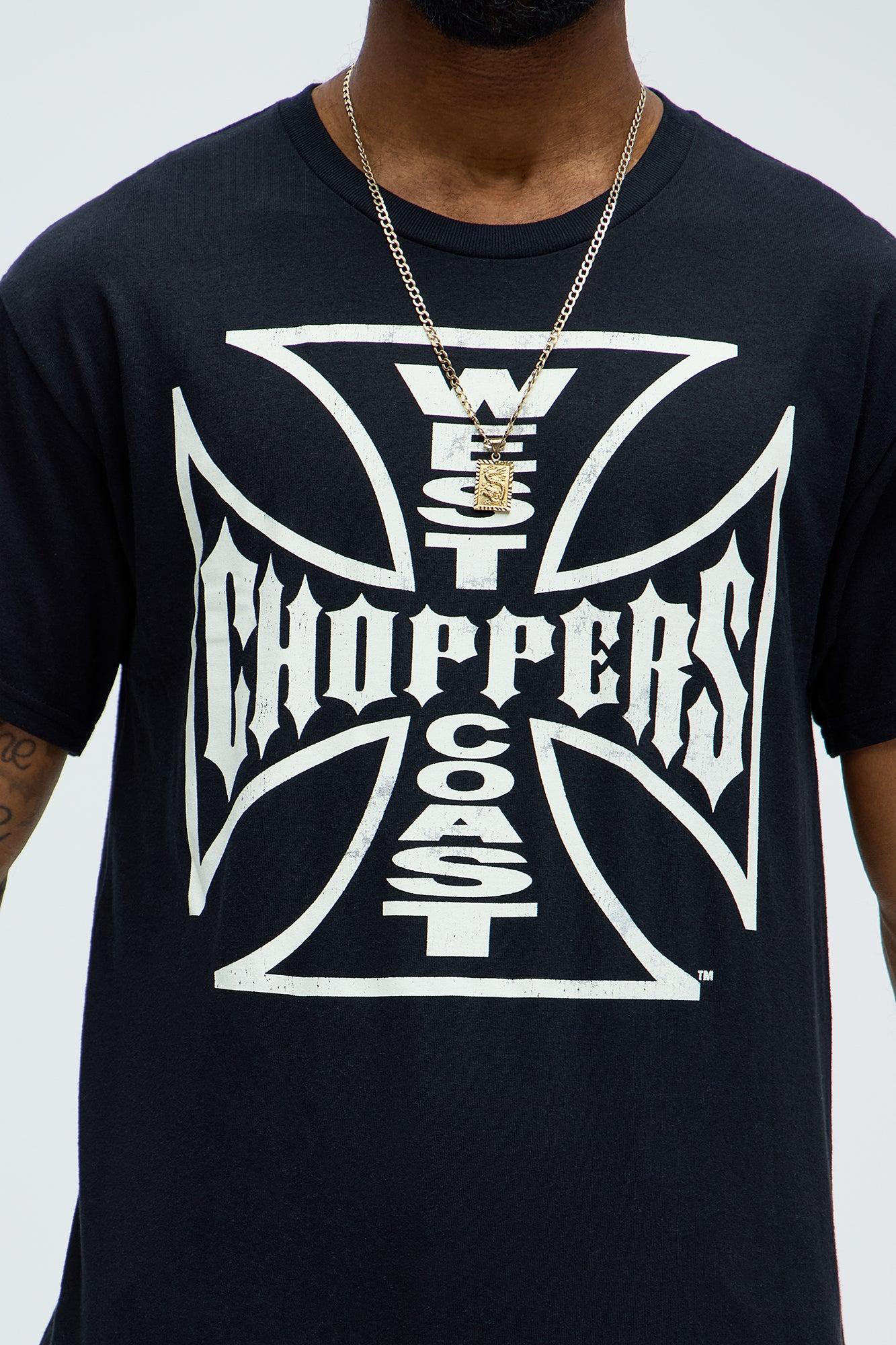 West Coast Choppers Logo Short Sleeve Tee - Black Male Product Image