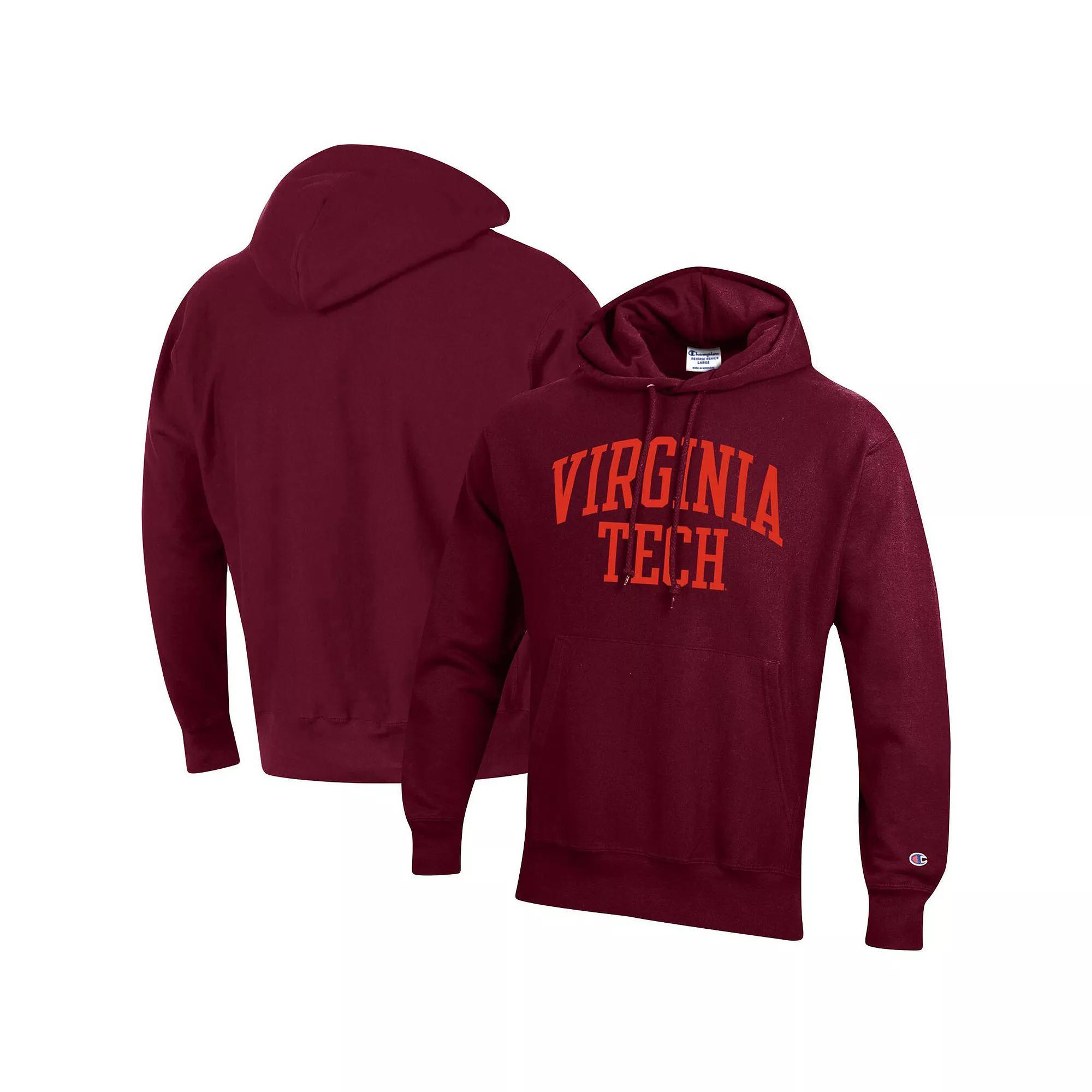 Mens Champion Maroon Virginia Tech Hokies Team Arch Reverse Weave Pullover Hoodie Product Image
