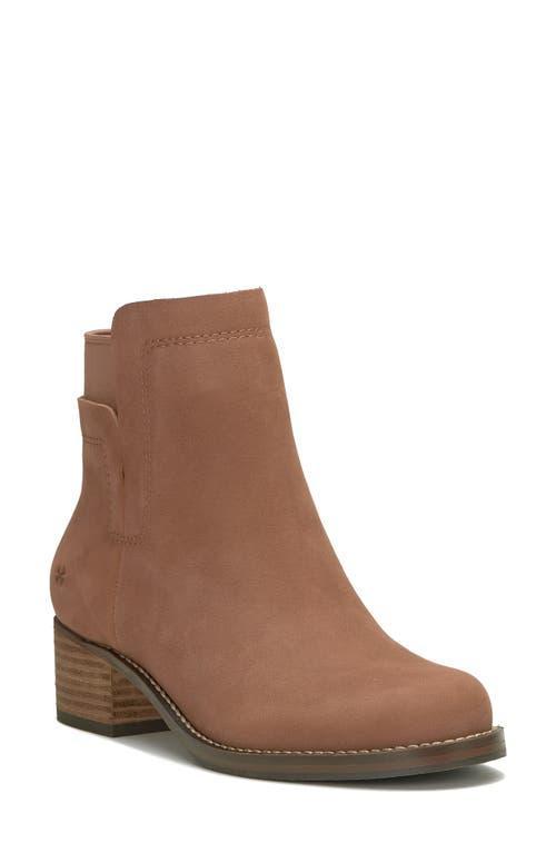 Lucky Brand Hirsi Leather Low Stack Heel Booties Product Image