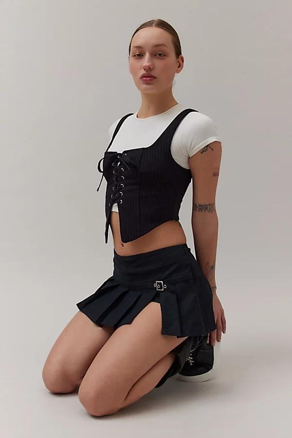 BDG Shaina Belted Linen Micro Mini Skort Womens at Urban Outfitters Product Image