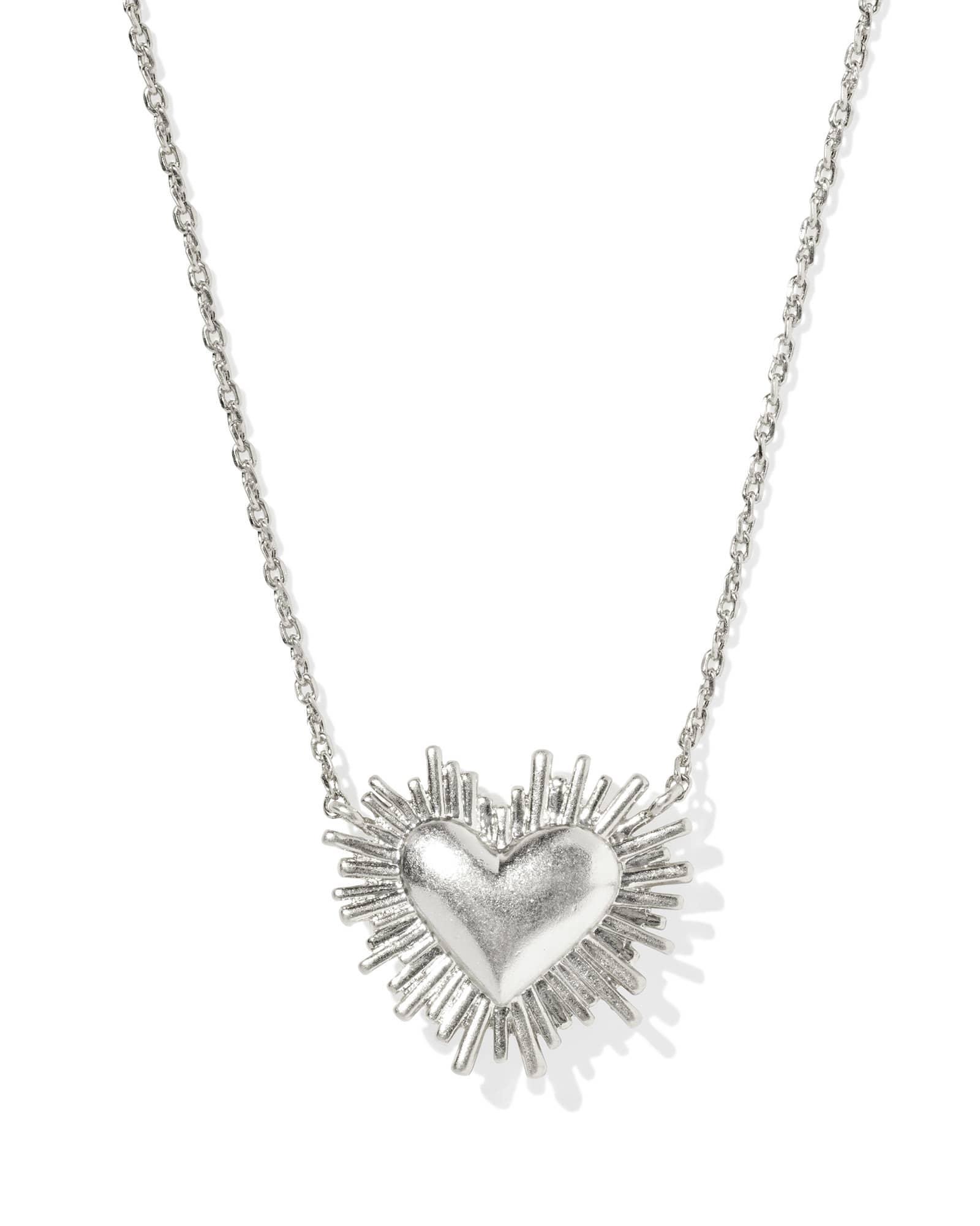 Dolly Parton x Kendra Scott Ari Heart Silver Stud Earrings Product Image