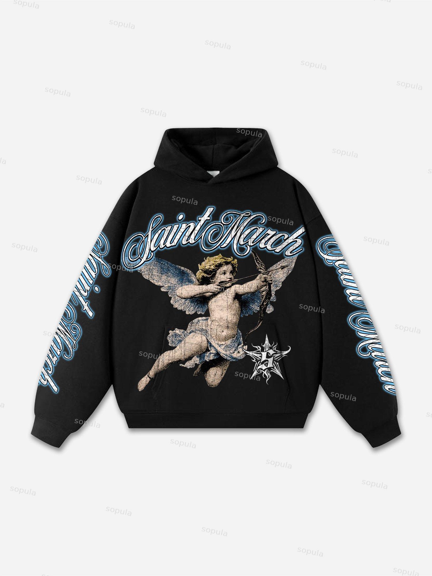 Saint March Angel Graphic Hoodie Product Image