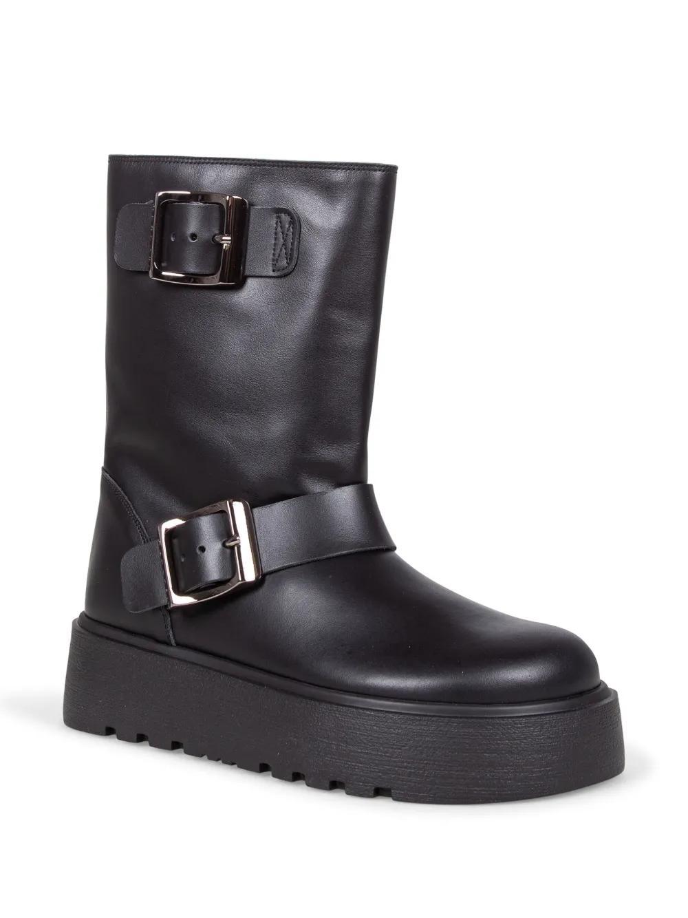 CASADEI Leather Boots In Black Product Image