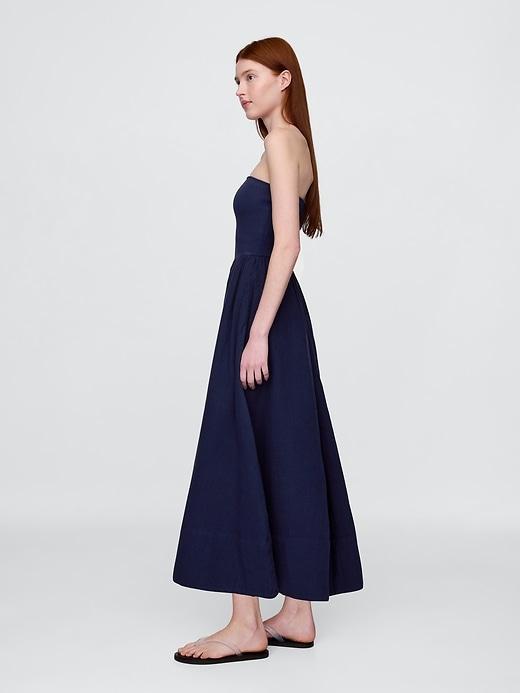 Cotton Gauze Mixed Media Maxi Dress Product Image
