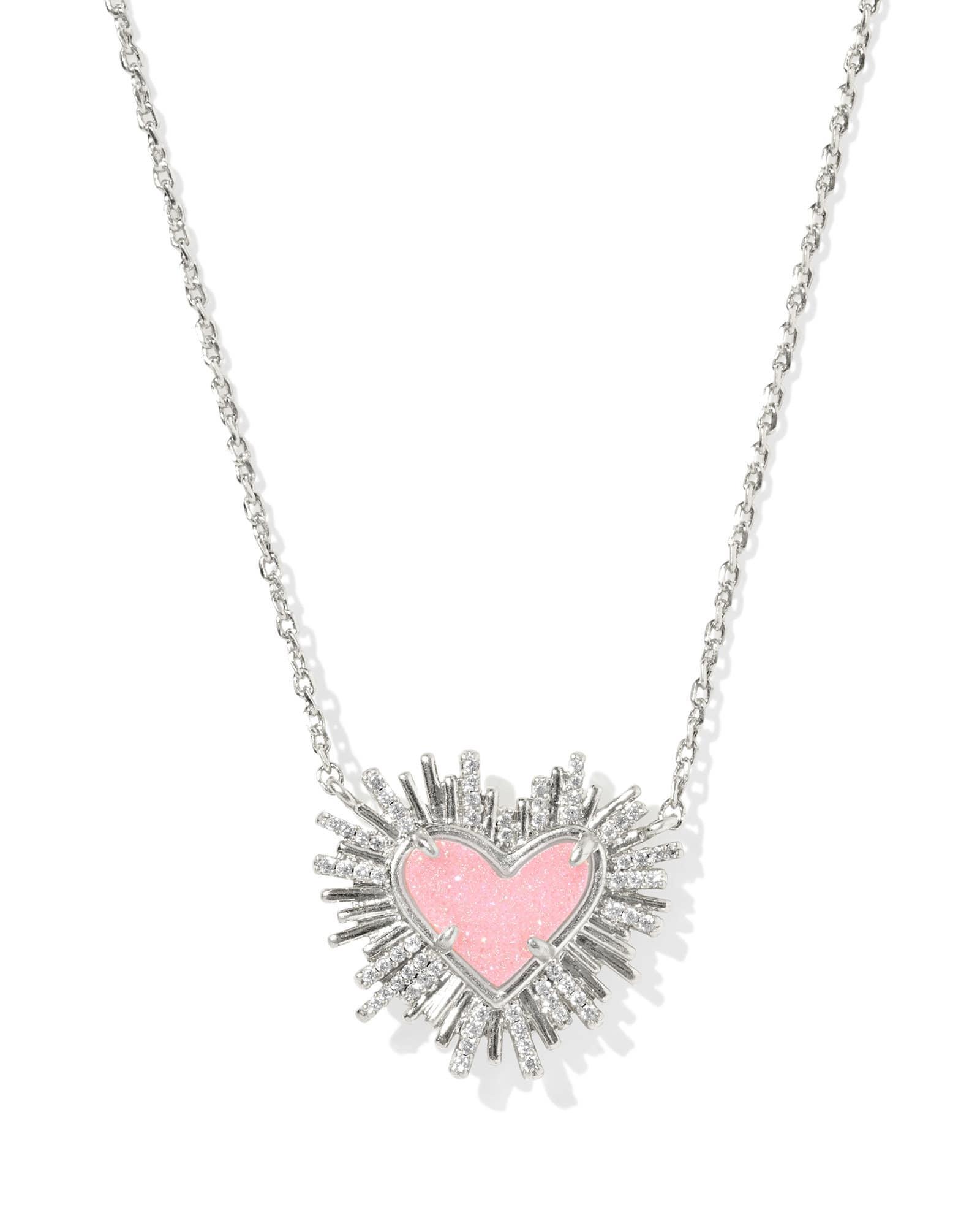 Dolly Parton x Kendra Scott Ari Heart Silver Stud Earrings Product Image
