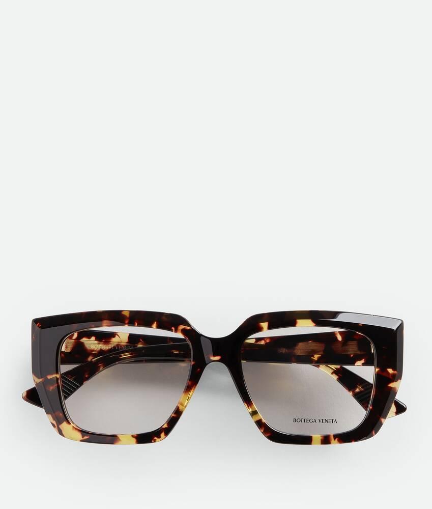 Women's Classic Acetate Square Eyeglasses in Havana/transparent Product Image