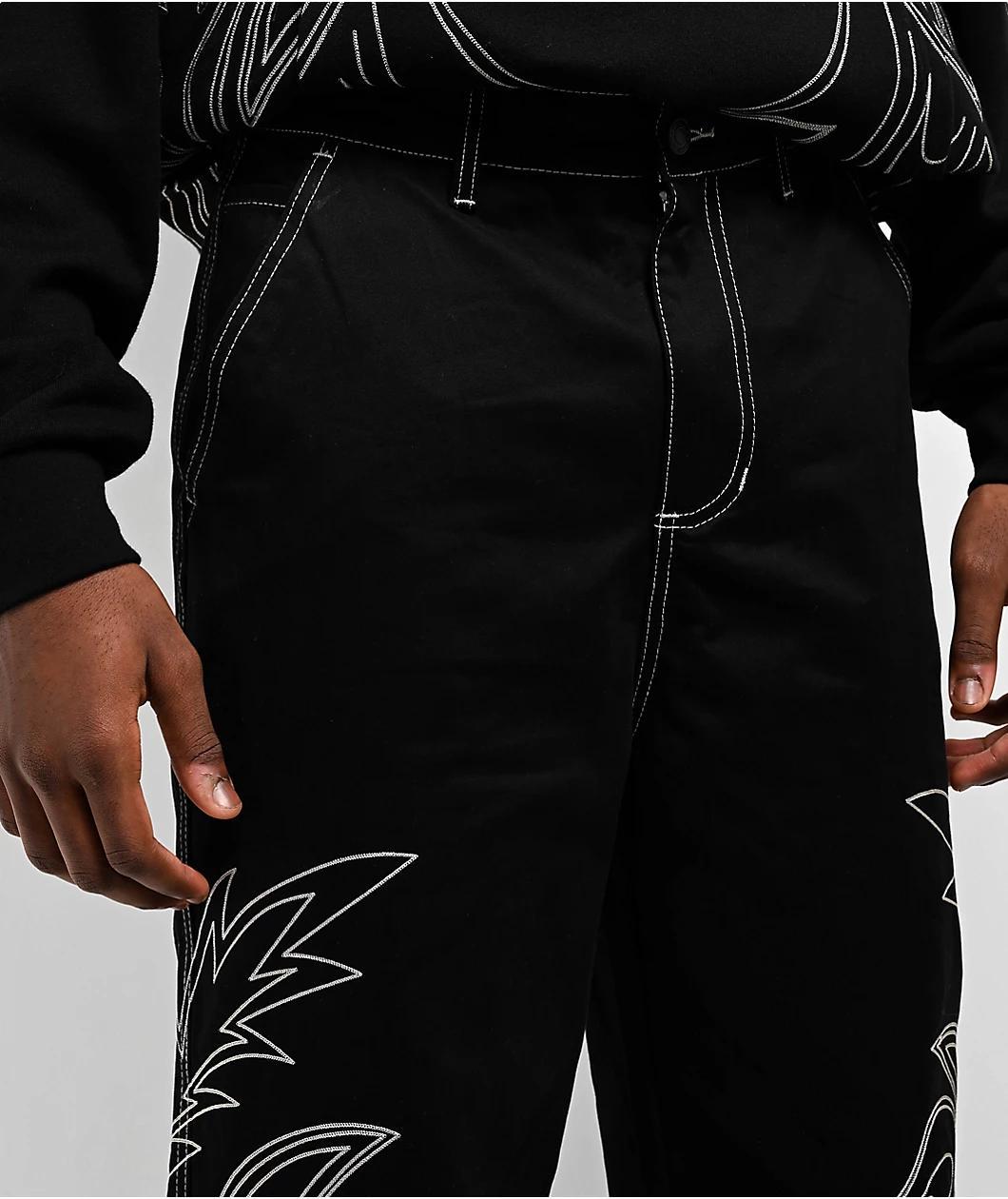 RIPNDIP Howdy Chainstitch Black Pants Product Image