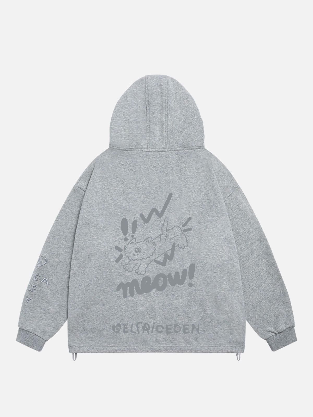 Aelfric Eden Embroidery Rabbit Ears Zip Up Hoodie Product Image