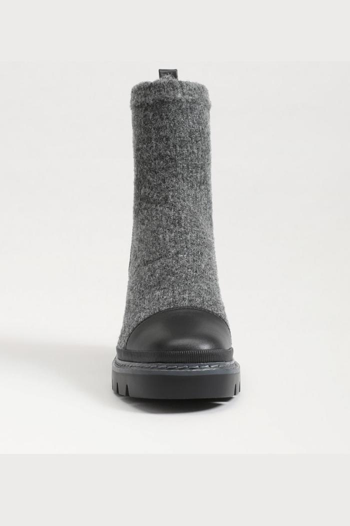Rozanna Knit Bootie-Charcoal/Black Product Image