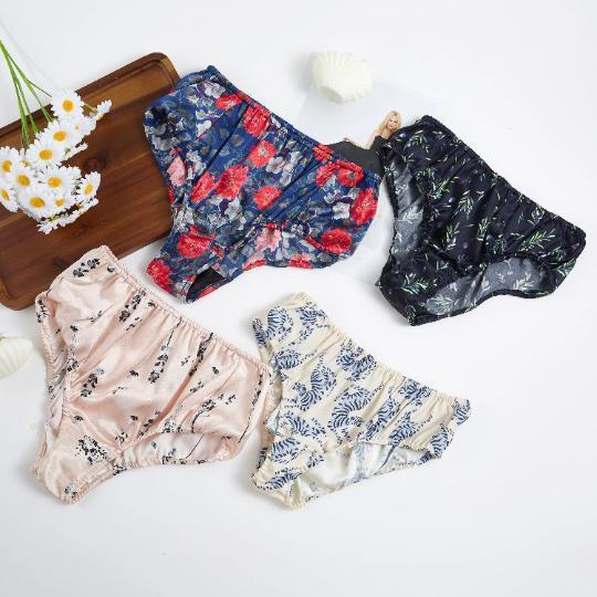 Custom Made Pure Mulberry Silk French Cut Panties | High Waist | 22 Momme | Float Collection Product Image