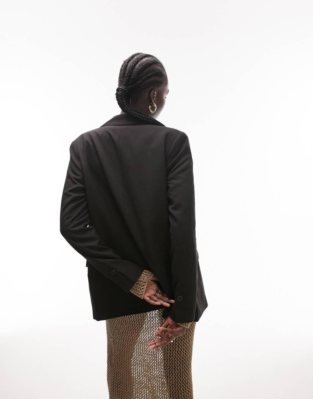 Topshop Tall tailored single breasted blazer Product Image