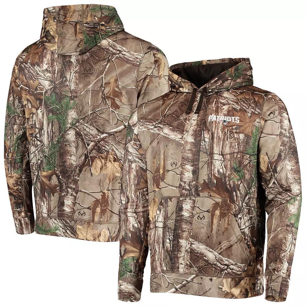 Men's Dunbrooke Realtree Camo New England Patriots Circle Champion Tech Fleece Pullover Hoodie, Size: 4XL, Green Product Image