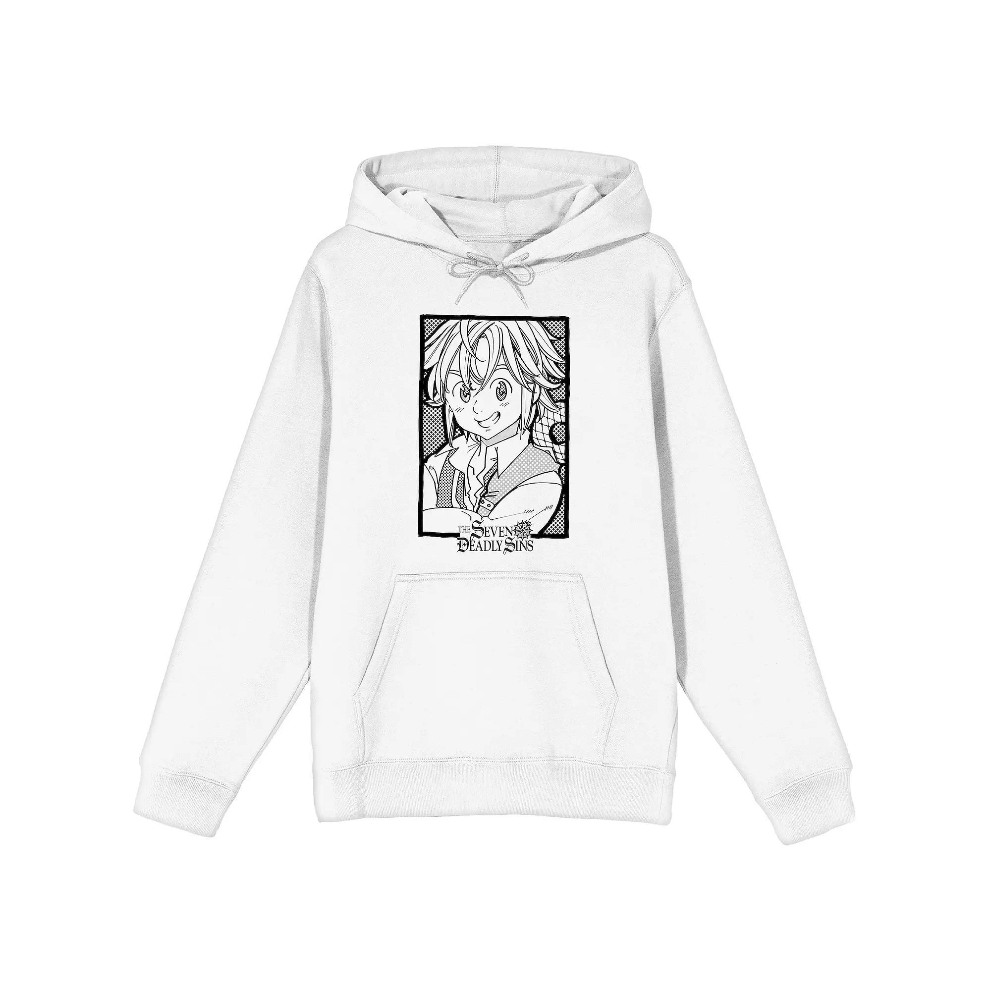 Men's Seven Deadly Sins Graphic Hoodie, Size: XXL, White Product Image