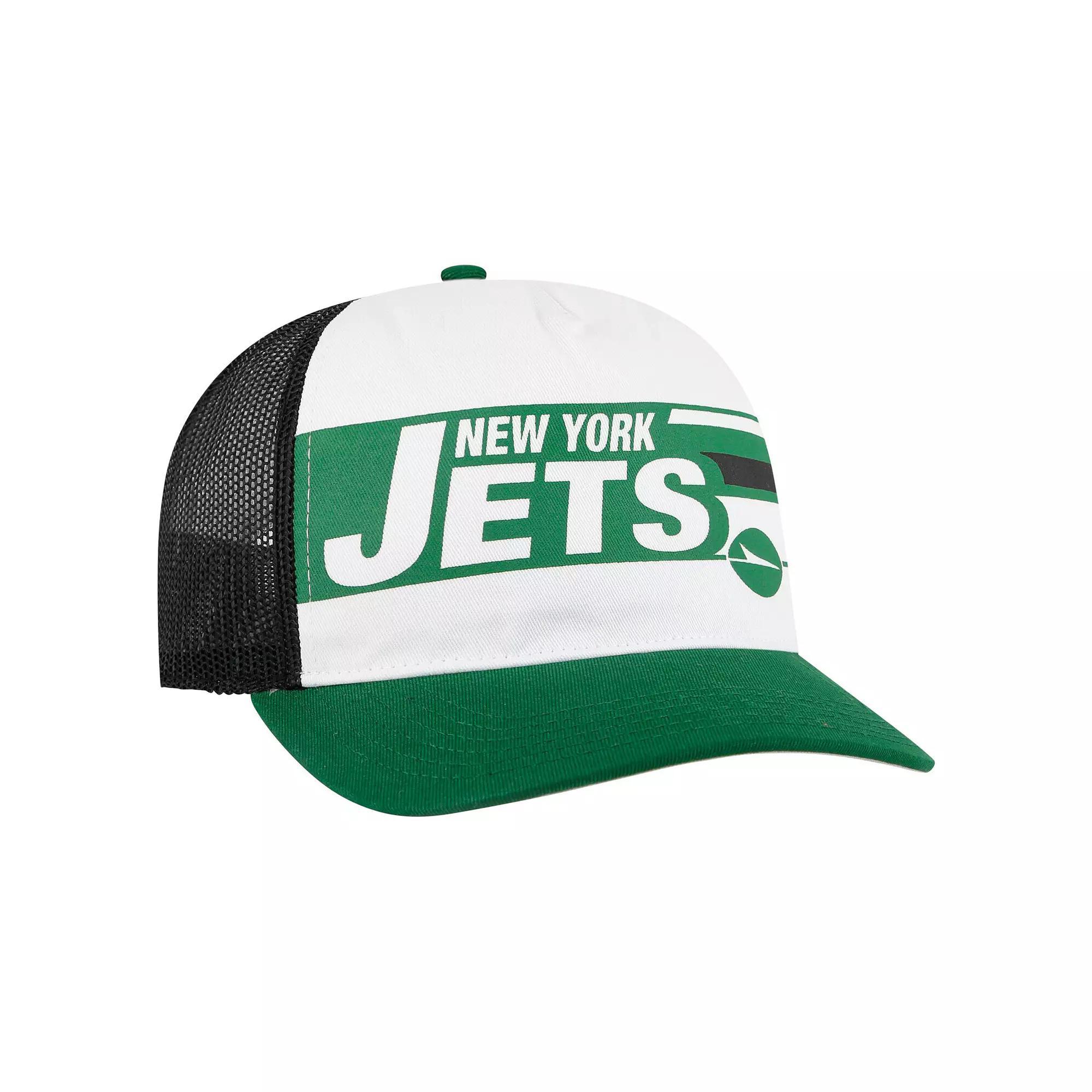 Mens 47 /Green New York Jets Stack Line Hitch Trucker Adjustable Hat Product Image