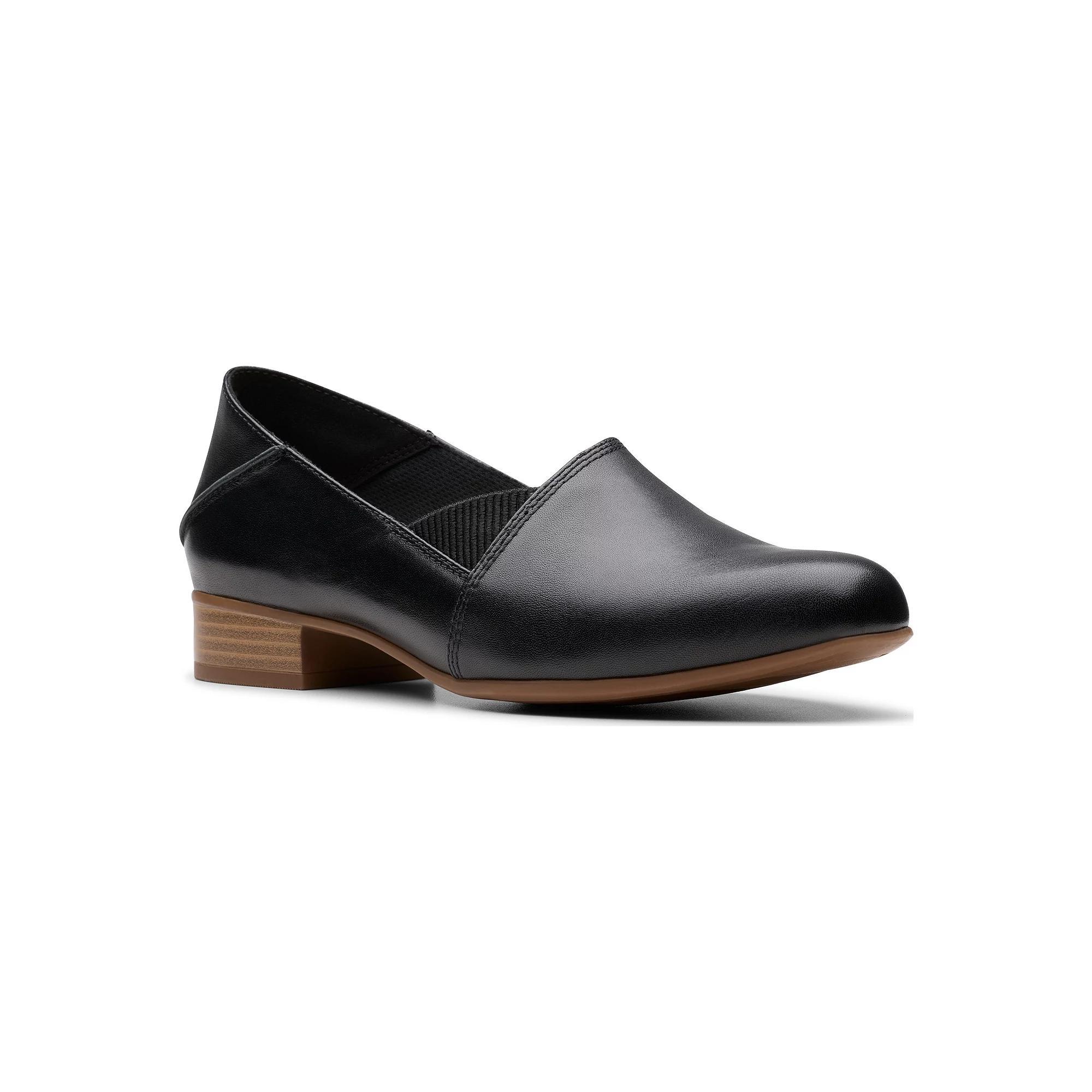 Clarks® Juliet Trim Women's Leather Slip-On Shoes, Size: 8, Black Product Image