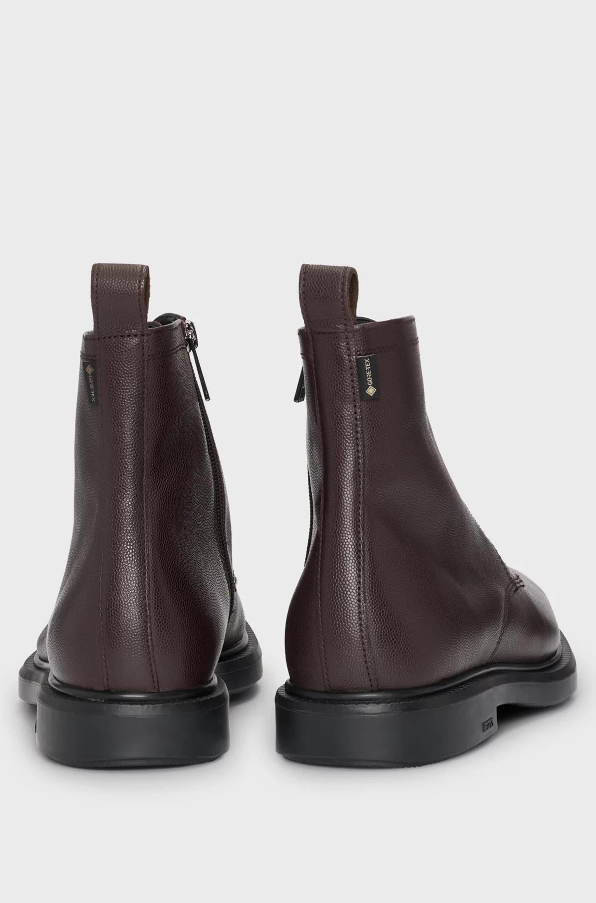 Boss Printed Leather Gore-Tex Half Boots with Rubber Outsole Product Image
