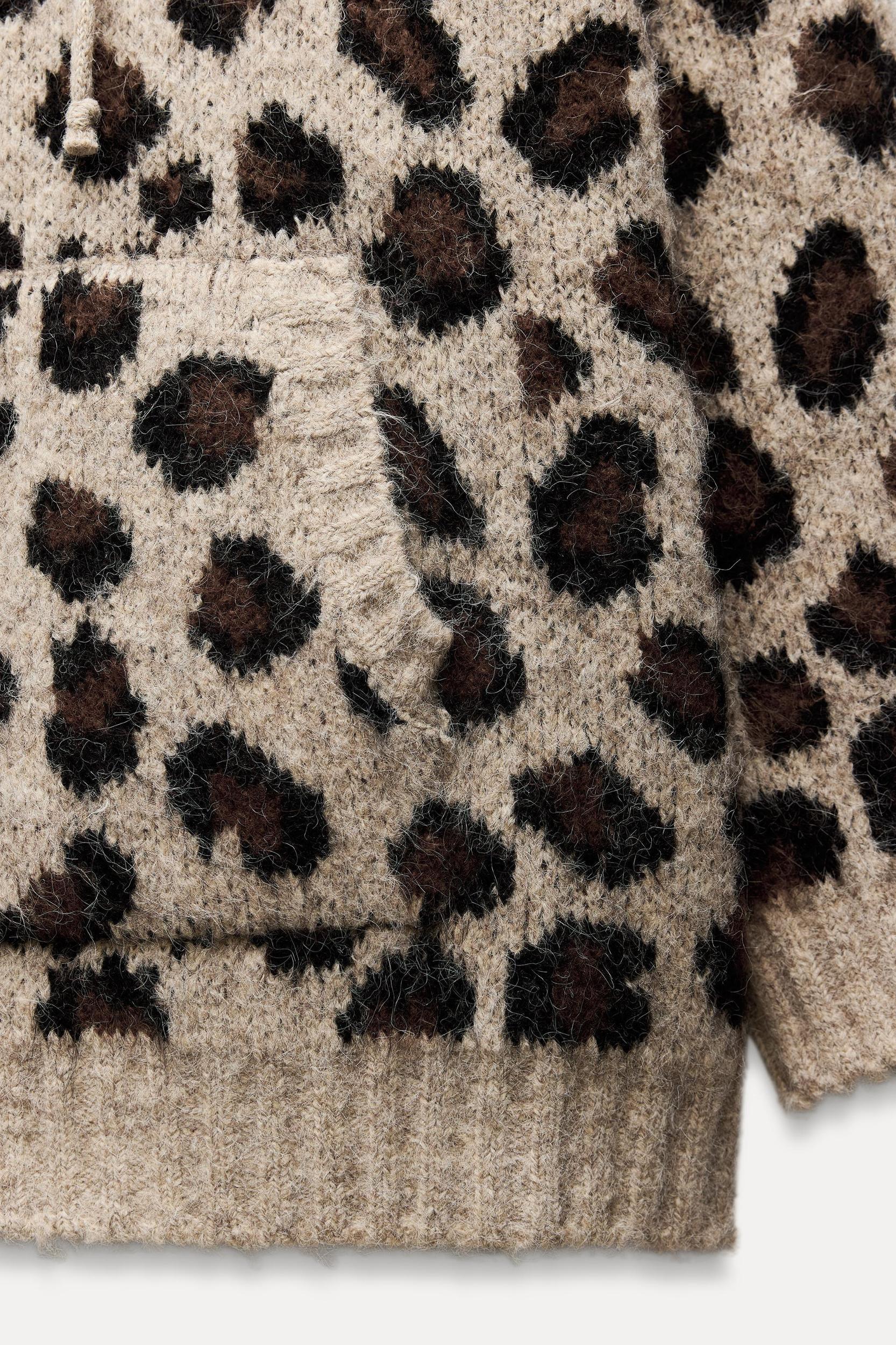 ANIMAL PRINT JACQUARD KNIT SWEATSHIRT Product Image