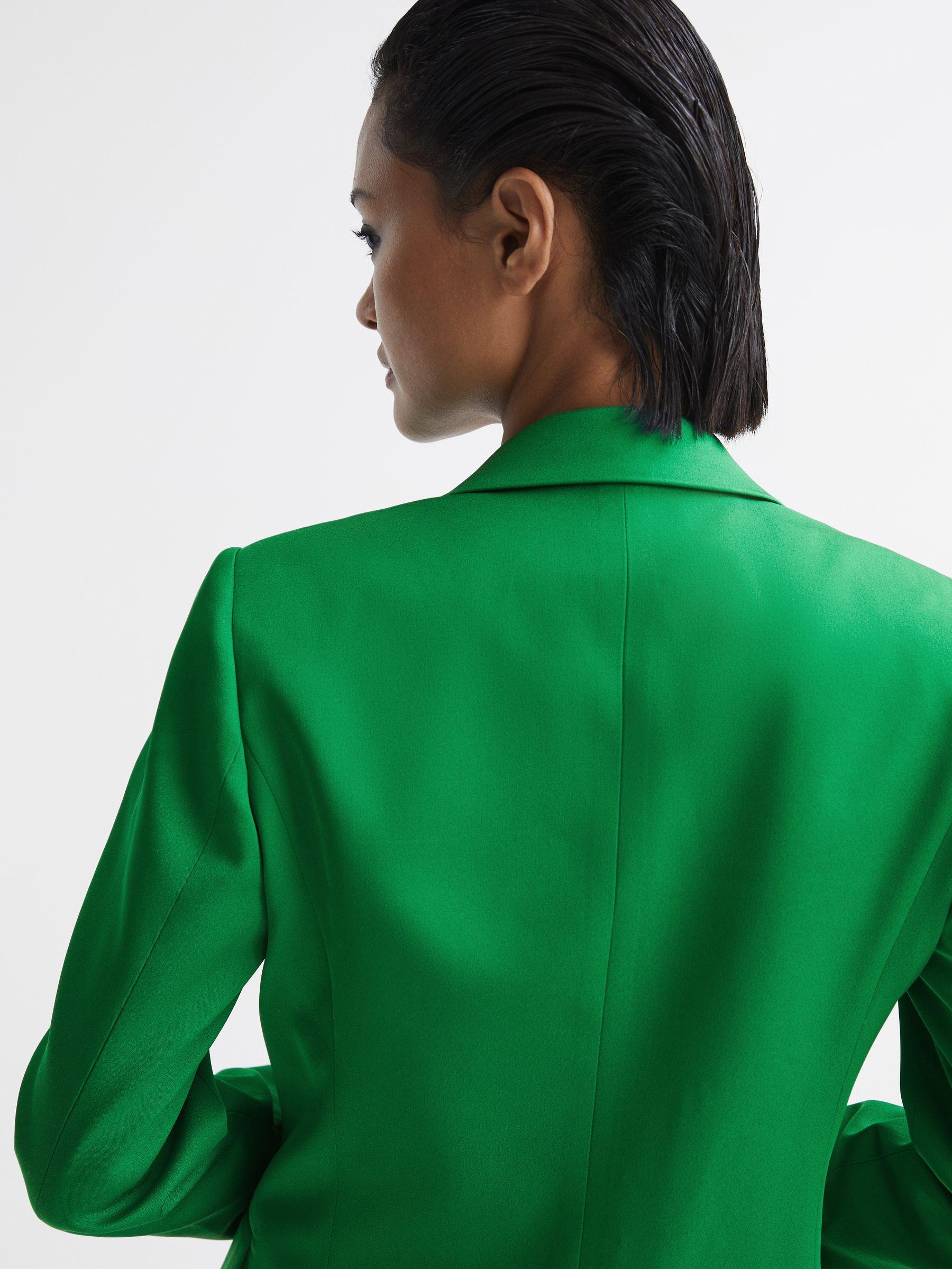 Tailored Single Breasted Blazer in Green Product Image