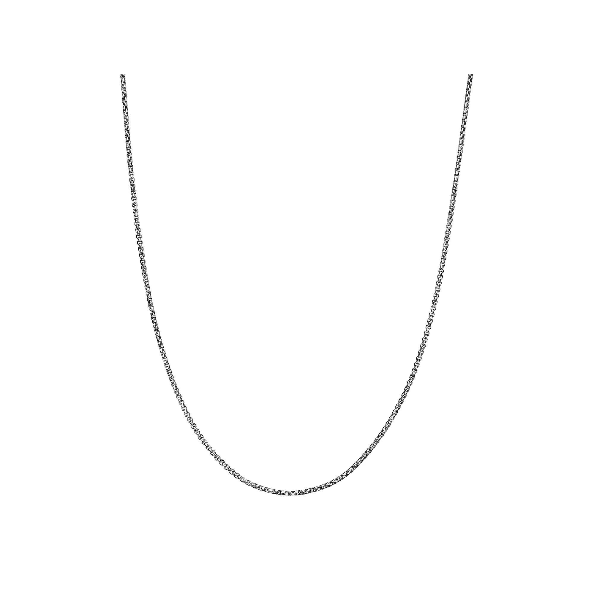 Men's LYNX Stainless Steel Box Chain Necklace, Size: 20" Product Image