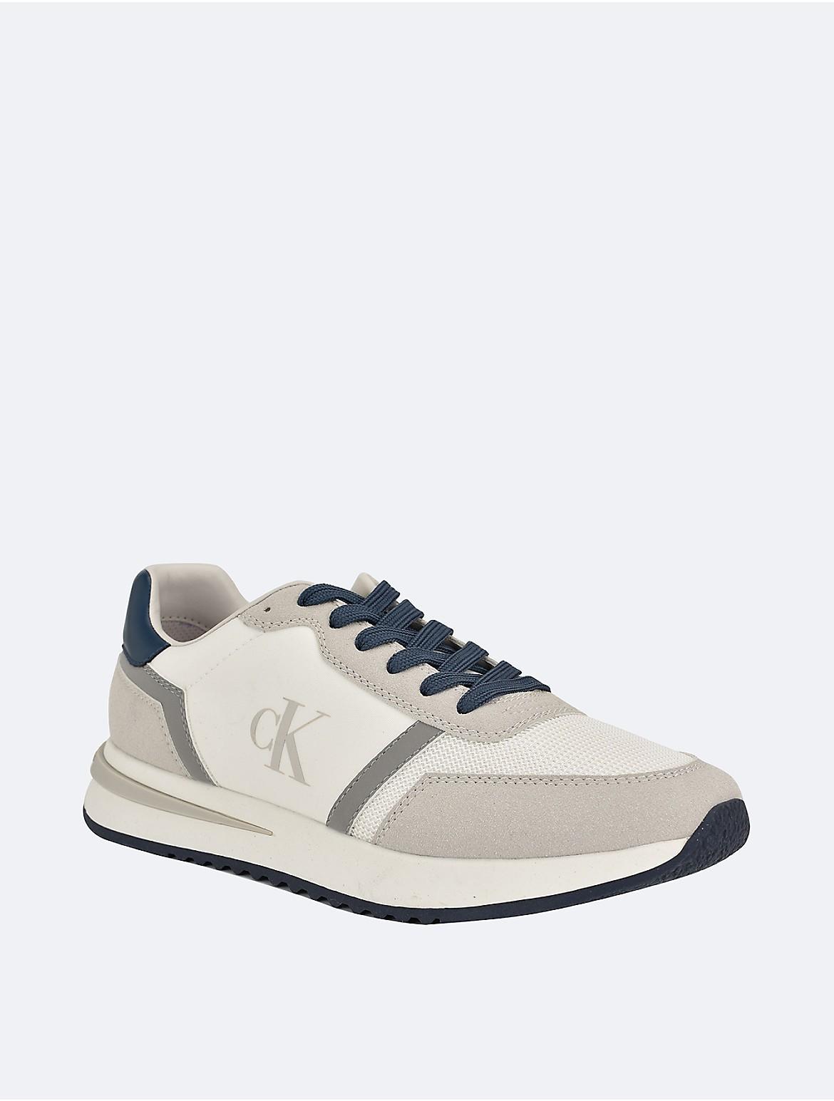 Calvin Klein Men's Men's Picio Monogram Logo Sneaker - Grey - 12 Product Image